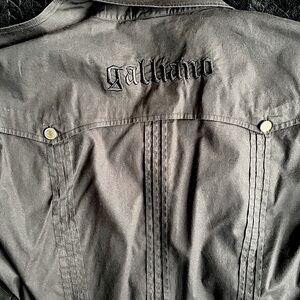 Vintage GALLIANO black cotton blouse
